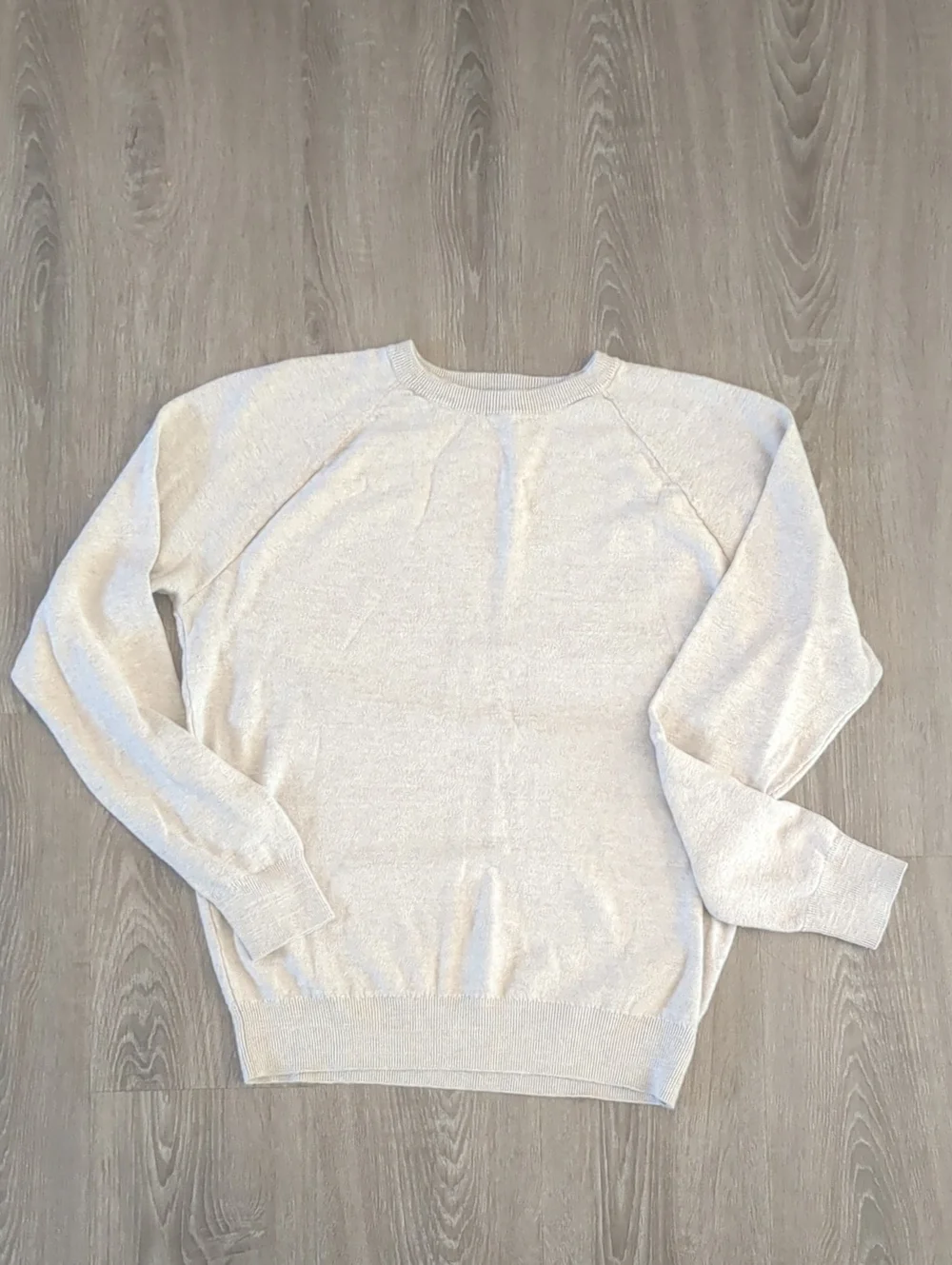 J. Crew Beige Cotton Crewneck Sweater